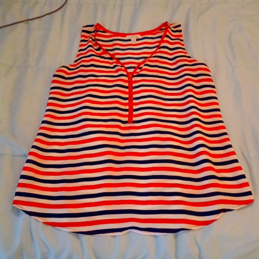 Charming Charlie-Red white and blue sleeveless top